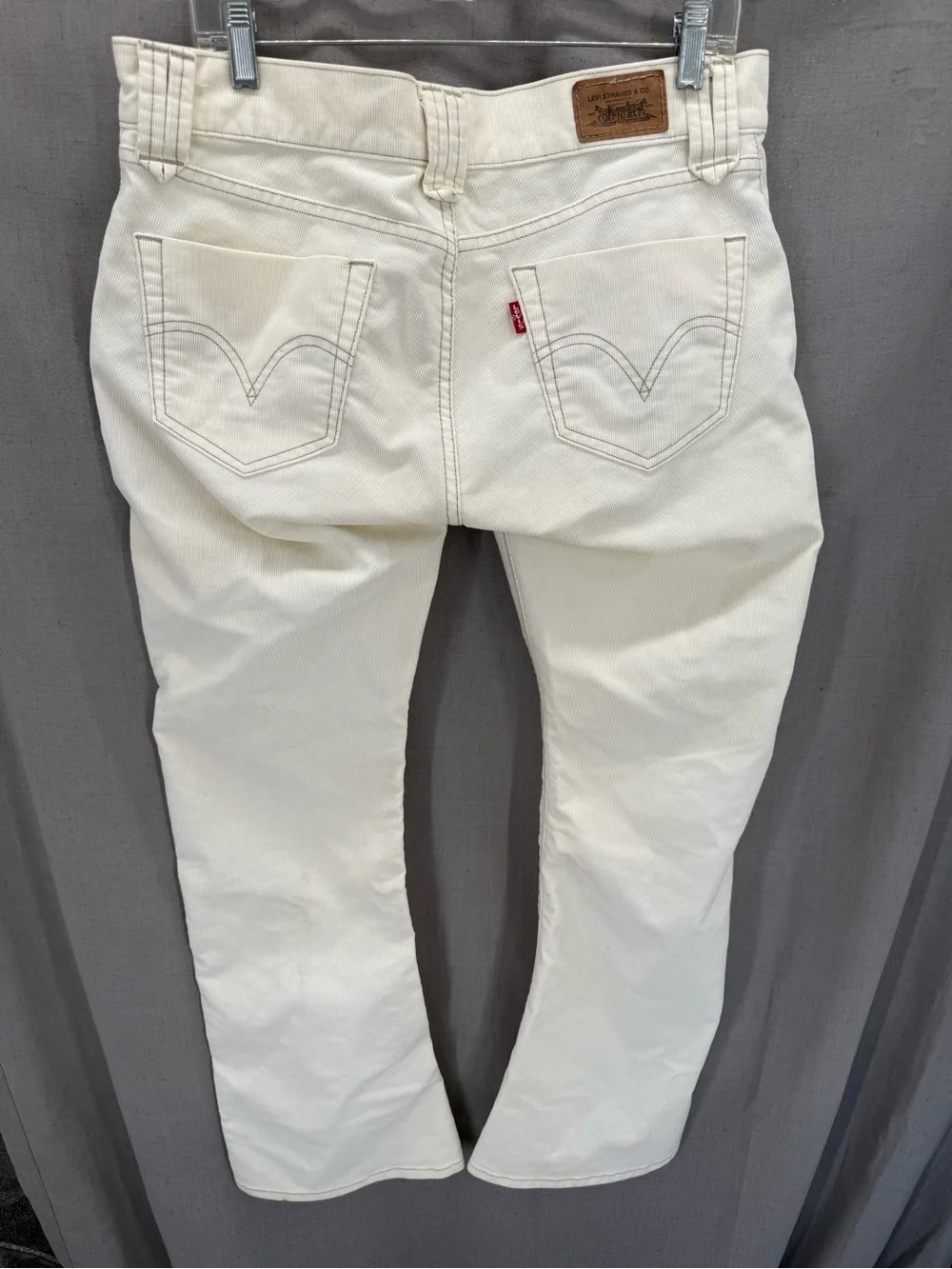 Levi’s Vintage Y2K 504 Slouch Flare White Corduroy Low Rise Jeans 13M